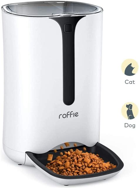 Automatic Cat Feeder, Roffie Dog Food Dispenser for Small Pets with ...