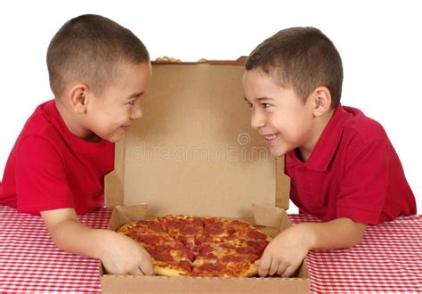 Kids eating pizza stock image. Image of children, food - 10577539