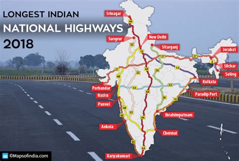 Top 10 Longest National Highways in India 2018 - India