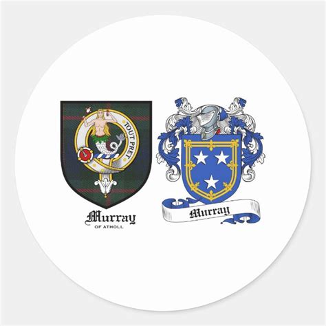 Murray Clan Crest & Murray Coat of Arms Classic Round Sticker | Zazzle.com