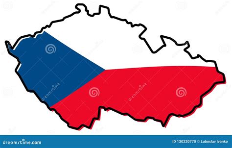 Czechia Map Outline Vector Illustration | CartoonDealer.com #79416824