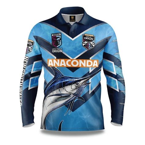 Fish of Origin NSW NRL Sublimated Fishing Shirt Fish Of Origin NSW 2023