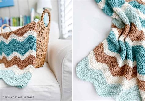 Zig-Zag Crochet Blanket Pattern - Daisy Cottage Designs