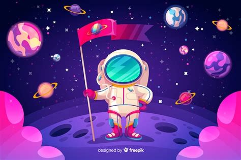 Free Vector | Hand drawn colorful space background