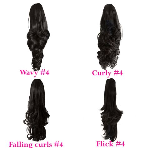 PONYTAIL Clip In On Hair Extensions REVERSIBLE - ALL COLOURS SIZE ...