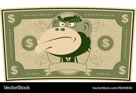 Funny money - cartoon us dollar Royalty Free Vector Image