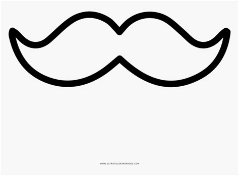 Mustache Coloring Page, HD Png Download , Transparent Png Image - PNGitem