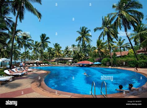 Swimming Pool at Taj Holiday Village Hotel, Sinquerim, Goa, India Stock ...