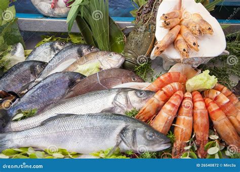 Fresh seafood stock photo. Image of close, food, menu - 26540872