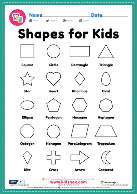 Shapes for Toddlers - Free PDF Printable for Preschool Kids