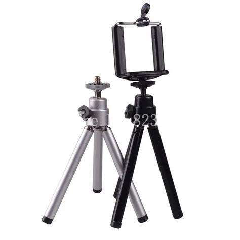 Black Smartphone Tripod Mount + Universal Holder Standard Phone TriPod ...