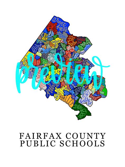 Fairfax County Public Elementary Schools Map - Etsy