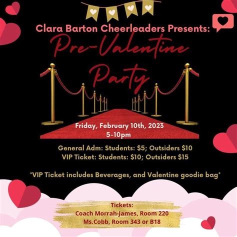 Friday 2/10 PreValentine Party | Clara Barton High School