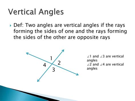 PPT - 2.8 Vertical Angle Theorem PowerPoint Presentation, free download ...