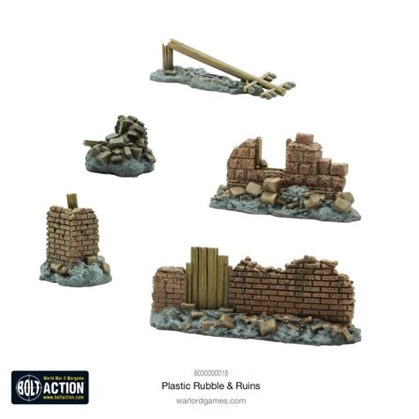 Rubble and Ruins 28mm WWII Terrain MANTIC WARLORD GAMES - Frontline-Games