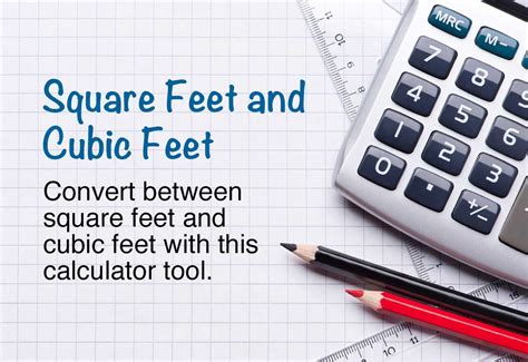 Square Feet to/from Cubic Feet Calculator