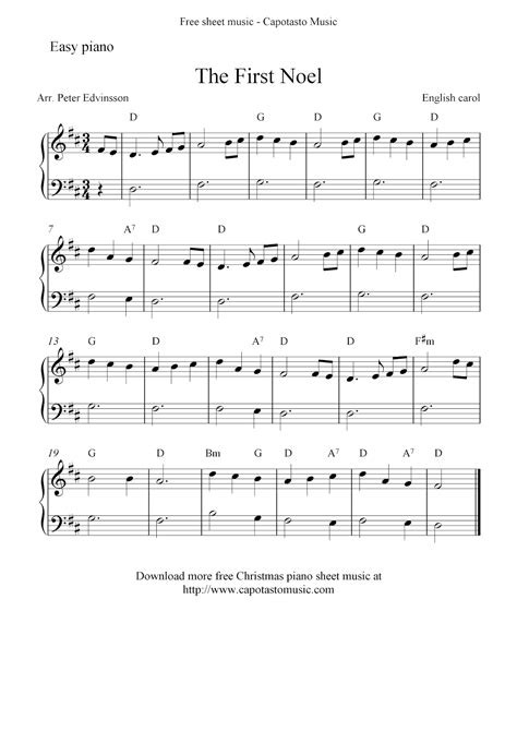 Free Christmas Sheet Music For Keyboard Printable - Printable Free ...