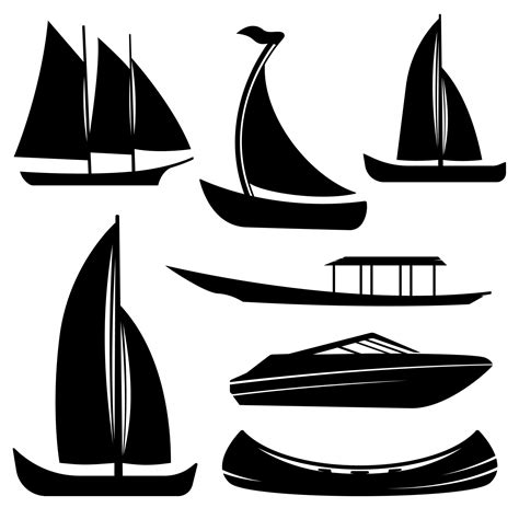 Boat Silhouette Clipart Pack 7633007 Vector Art at Vecteezy