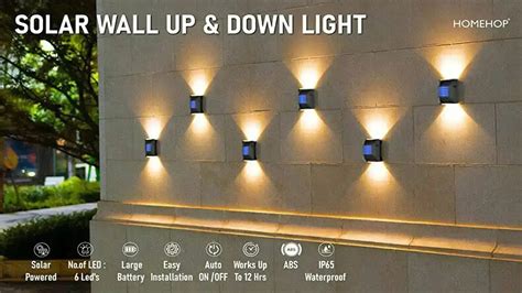 Solar LED Outdoor Wall Lights Garden Wall Lamp Waterproof For Balcony ...