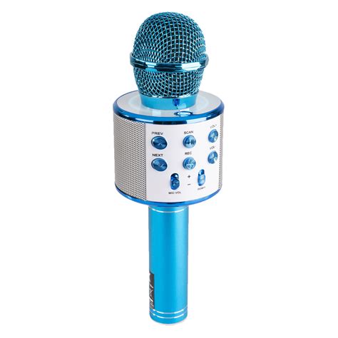 Max KM01 Kids Karaoke Microphone Blue - Bluetooth & MP3