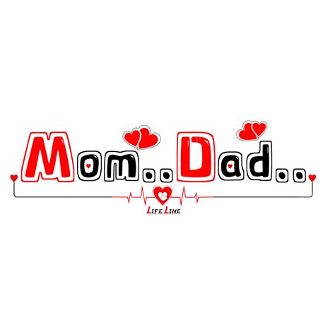 Mom Dad Love Text Vector, Mom Dad, Mom Dad Love, Mom Love Dad PNG and ...