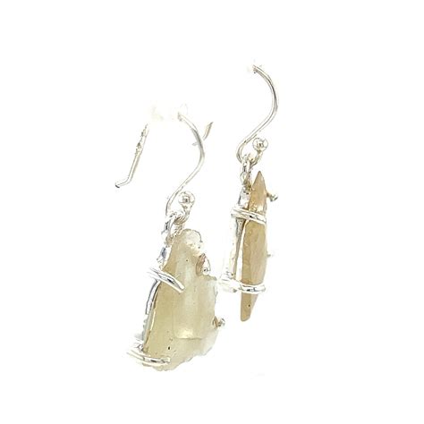 Libyan Desert Glass Claw Earrings - Feel Crystals and Jewellery