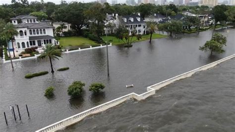 Drone video captures Tampa flooding from Hurricane Idalia