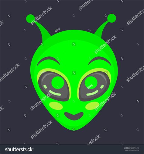 Alien Head Alien Face Emoji Humanoid: เวกเตอร์สต็อก (ปลอดค่าลิขสิทธิ์ ...