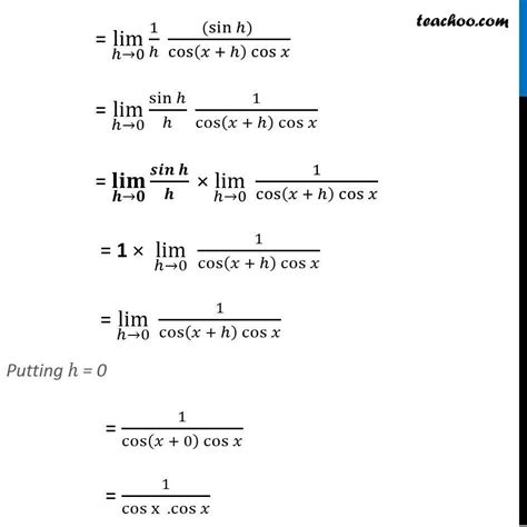 45. Find the derivative of tan x from first principles.1st puc - Brainly.in