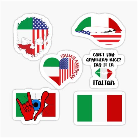 "Italian American Pack" Sticker by rlguieb | Redbubble