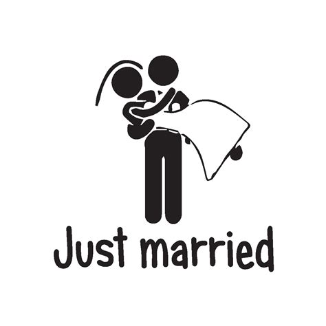 Stickers und Aufklebers Auto - Sticker Just Married | Ambiance-sticker.com