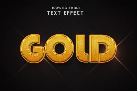 Premium PSD | Gold 3d editable text effect with background Premium Psd