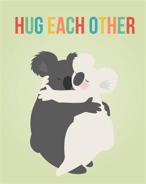 Koala Bears Hugging Hug Each Other Koala Art Print Bear - Etsy