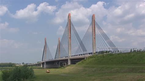 ZALTBOMMEL, THE NETHERLANDS: Cable-stayed Bridge (harp Design) Across ...