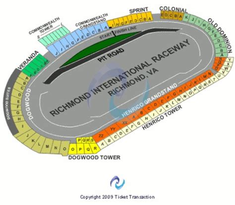 Richmond International Raceway Tickets in Richmond Virginia, Seating ...