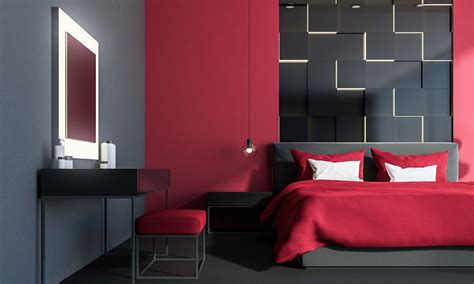 Modern Bedroom Red