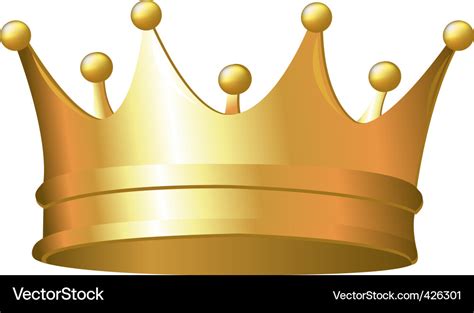 Gold crown Royalty Free Vector Image - VectorStock