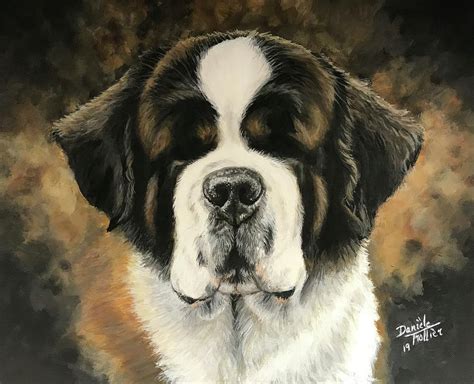 St-Bernard Painting by Daniele Trottier