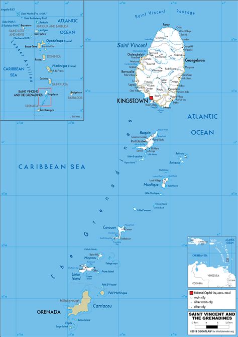 St. Vincent & Grenadines Map (Road) - Worldometer