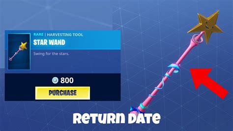 FORTNITE STAR WAND PICKAXE RETURN RELEASE DATE! - YouTube