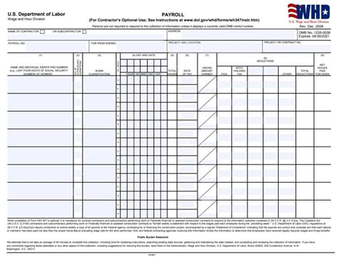 Certified Payroll Template