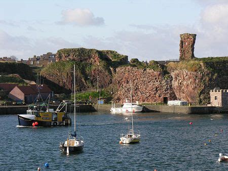 Dunbar Castle Ruins, Scotland ... one of very few natural harbors ...