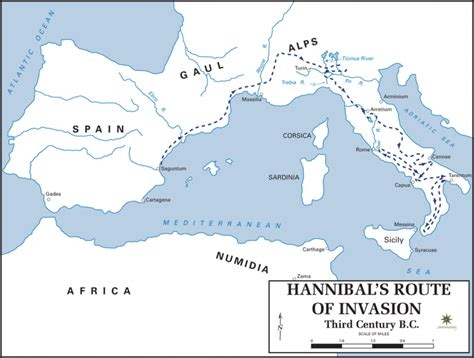 The map of Hannibal’s march and life | Hannibal and Me: life lessons ...