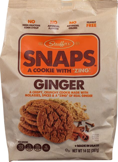 Stauffer's SNAPS Ginger Cookies, 14oz Ambient Bag, Robust Flavor ...