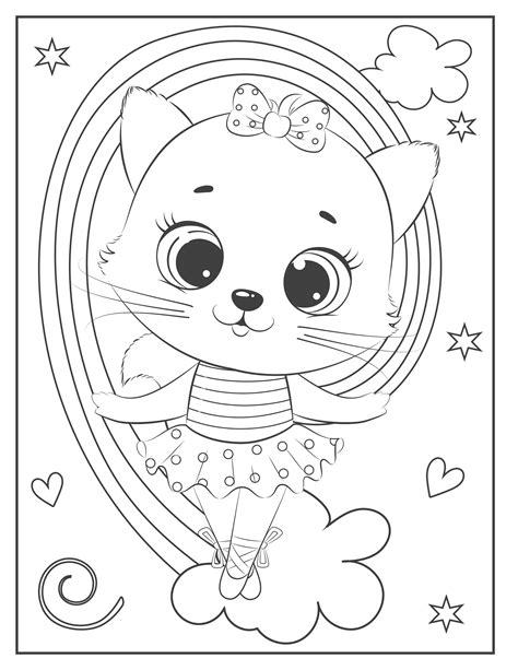 Cute Kitten Coloring Pages