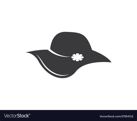 Woman hat icon logo design Royalty Free Vector Image