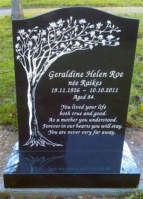 Tree themed memorial - a unique design by stonemason Andy Manuell ...