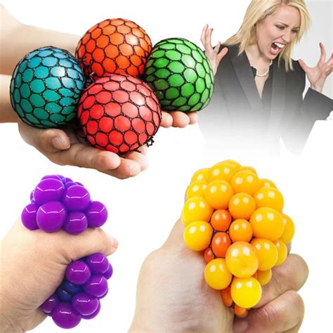 Squeeze Toys Squishy Mesh Ball Grape Squeeze Toy Grapes Anti Stress ...