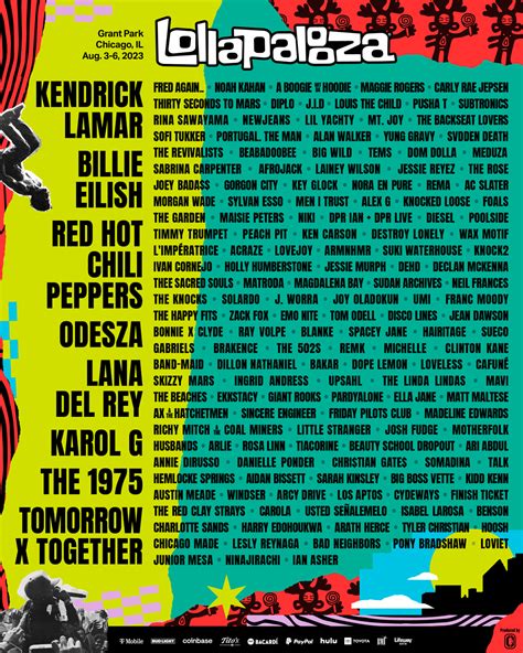 Lollapalooza 2023 Festival: Lollapalooza 2023: Billie Eilish, Kendrick ...