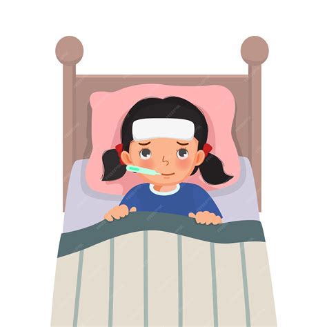 Sick Little Girl Clipart